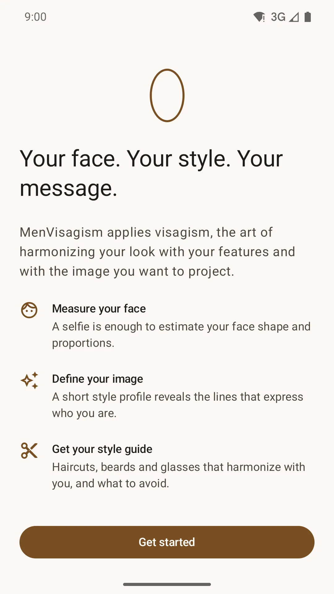 Welcome screen