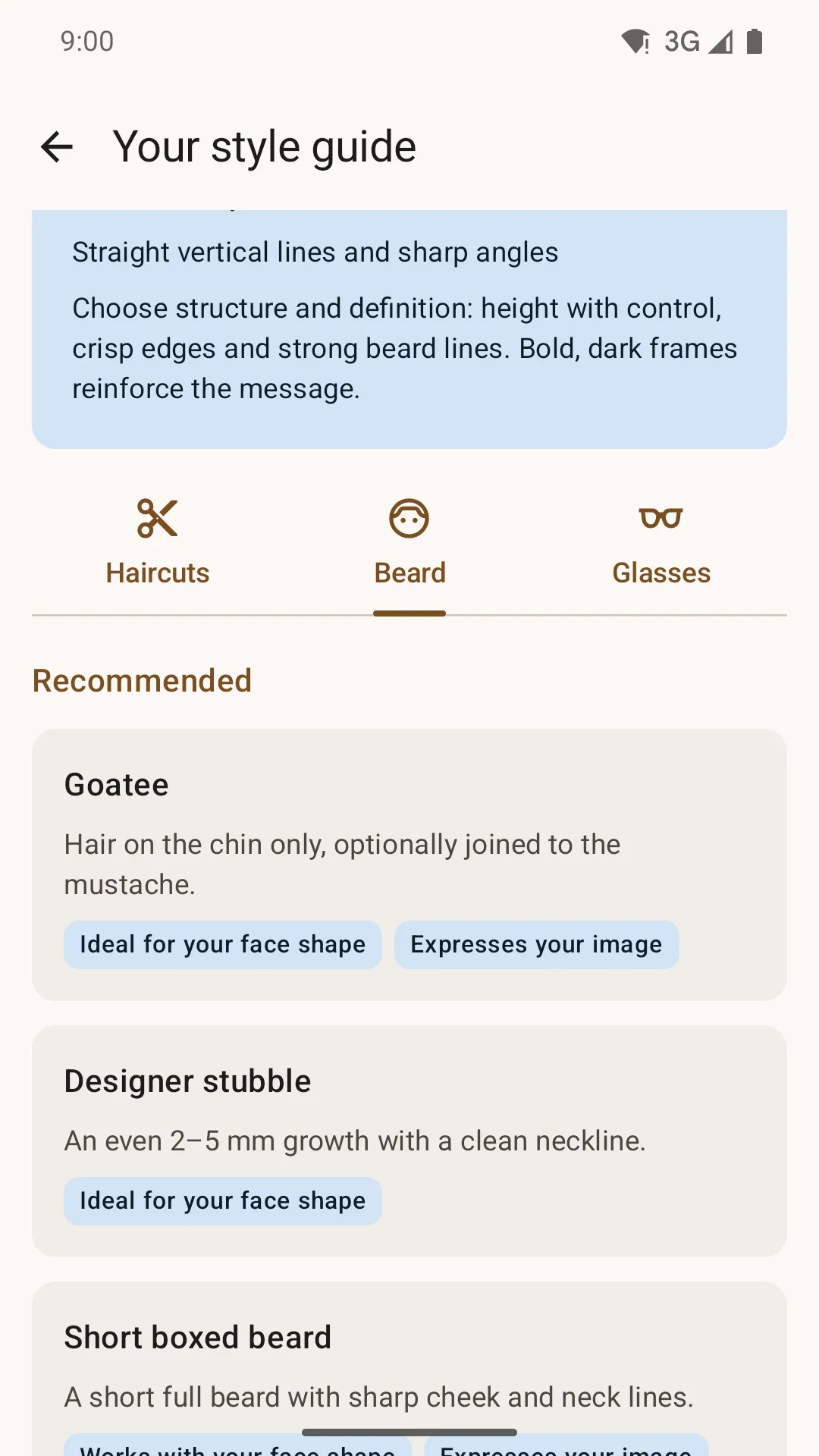 Beard recommendations