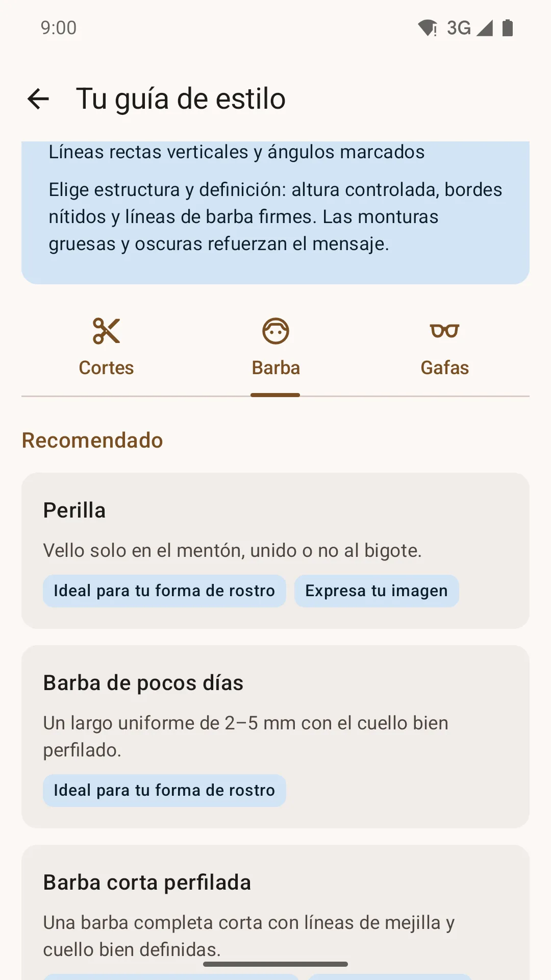 Recomendaciones de barba